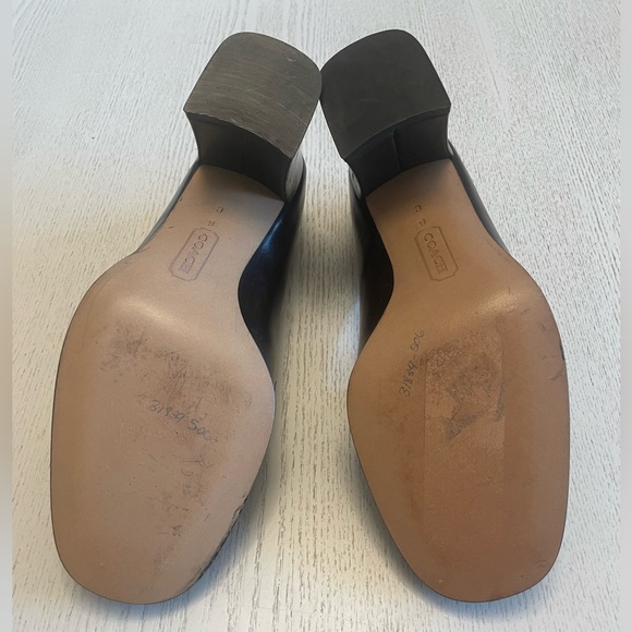 COACH Black Heel Shoes/ Made in Italy Sz 6-pre authenticated - Picture 5 of 6